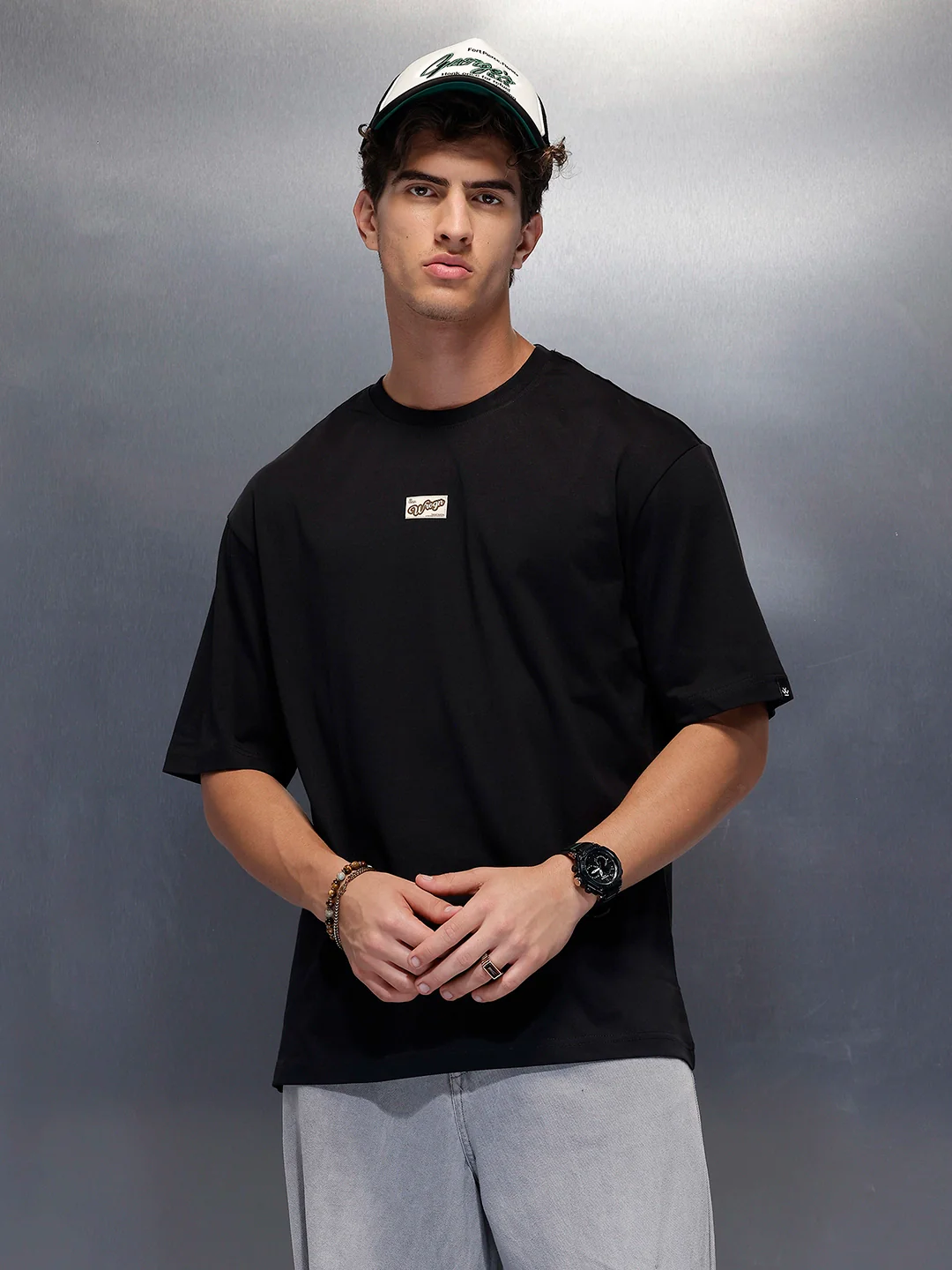 Solid Regular Fit T-Shirt | Black