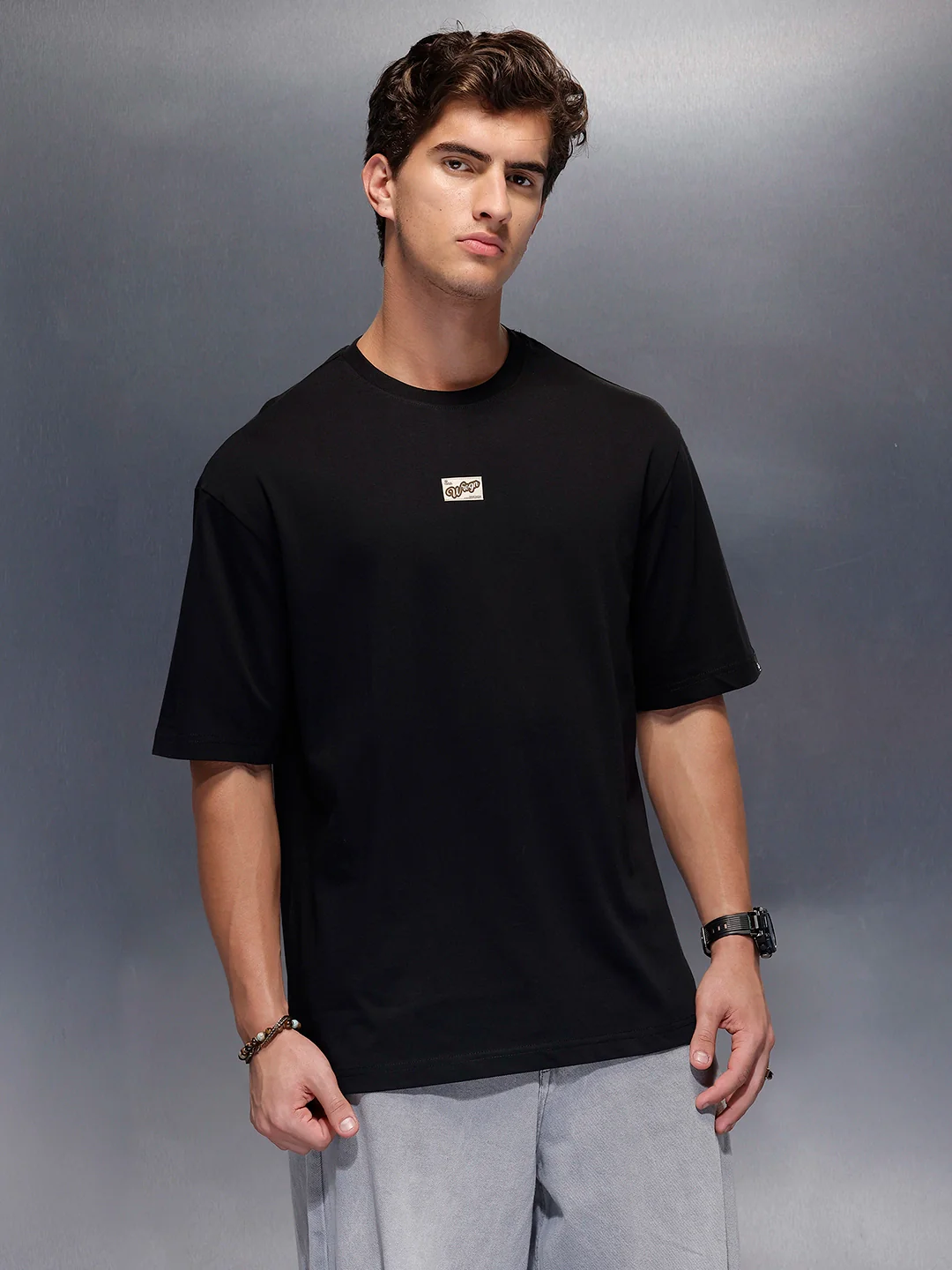 Solid Regular Fit T-Shirt | Black - Image 4
