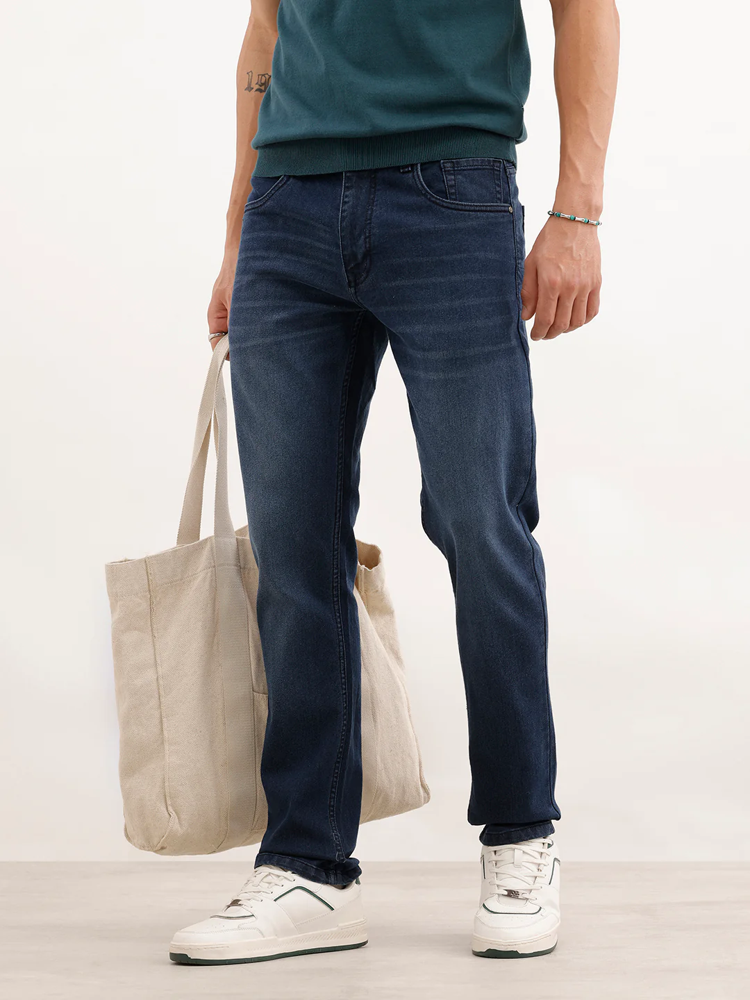 Solid Slim Fit Denim Jeans  | Dark Blue