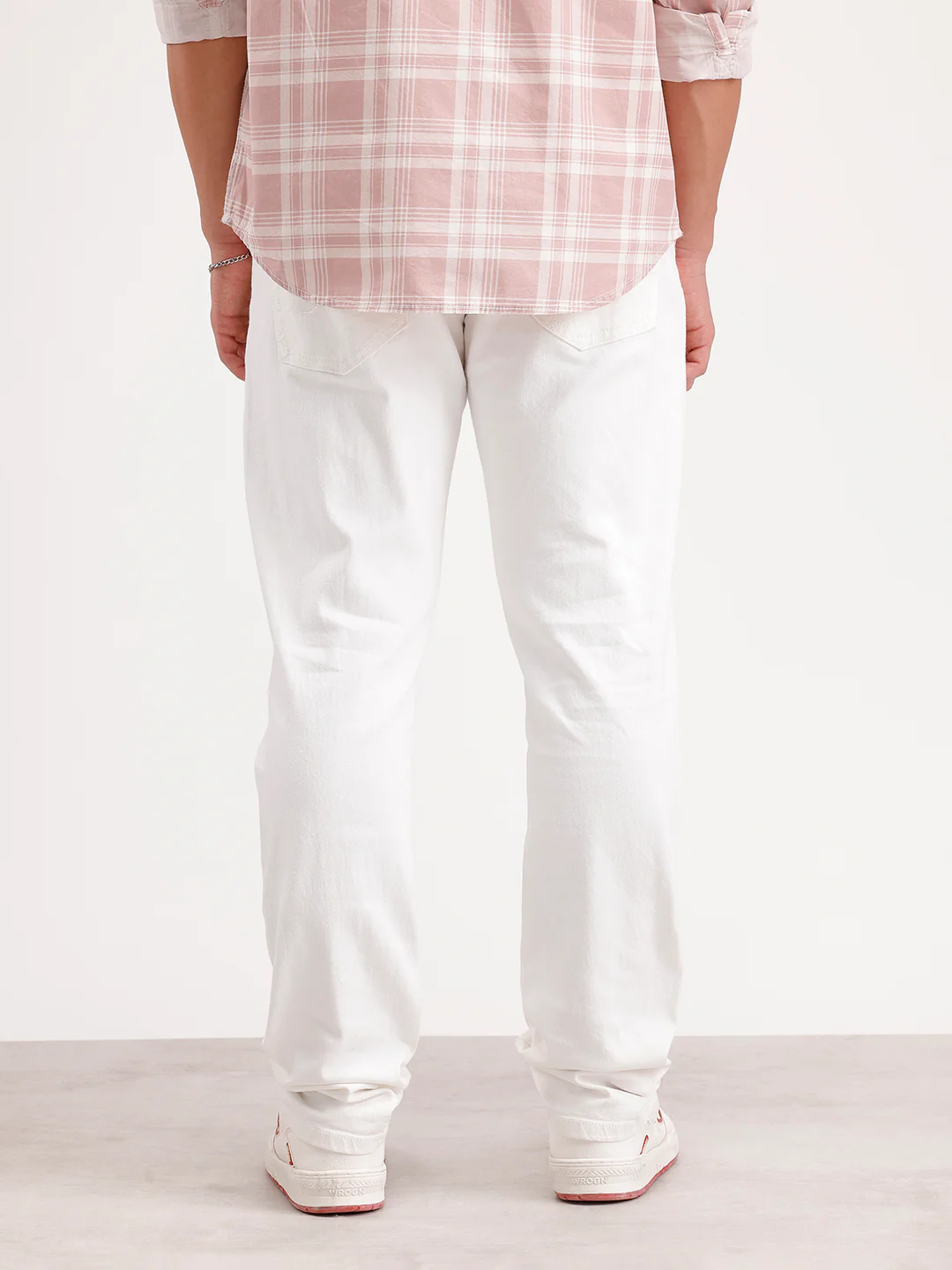 Solid Slim Fit Denim Jeans | White - Image 3
