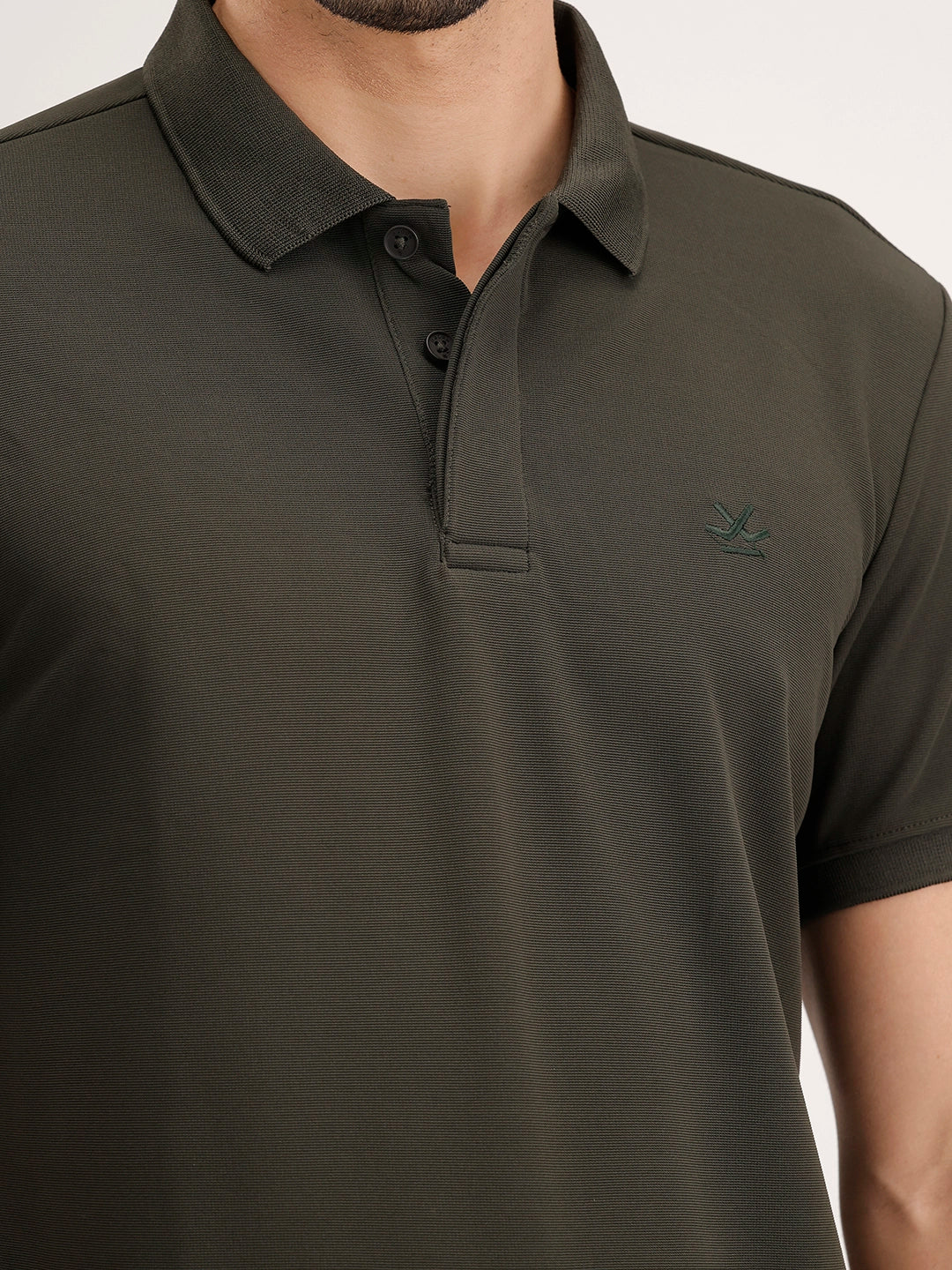 Solid Slim Fit Polo T-Shirt | Green - Image 5