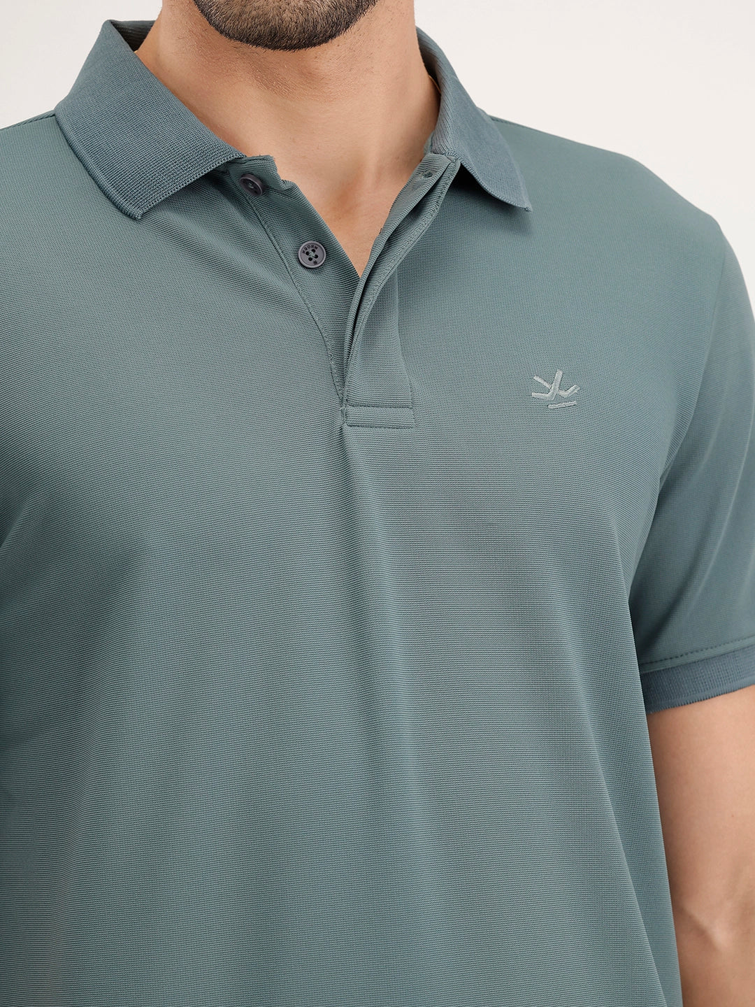 Solid Slim Fit Polo T-Shirt | Grey - Image 5