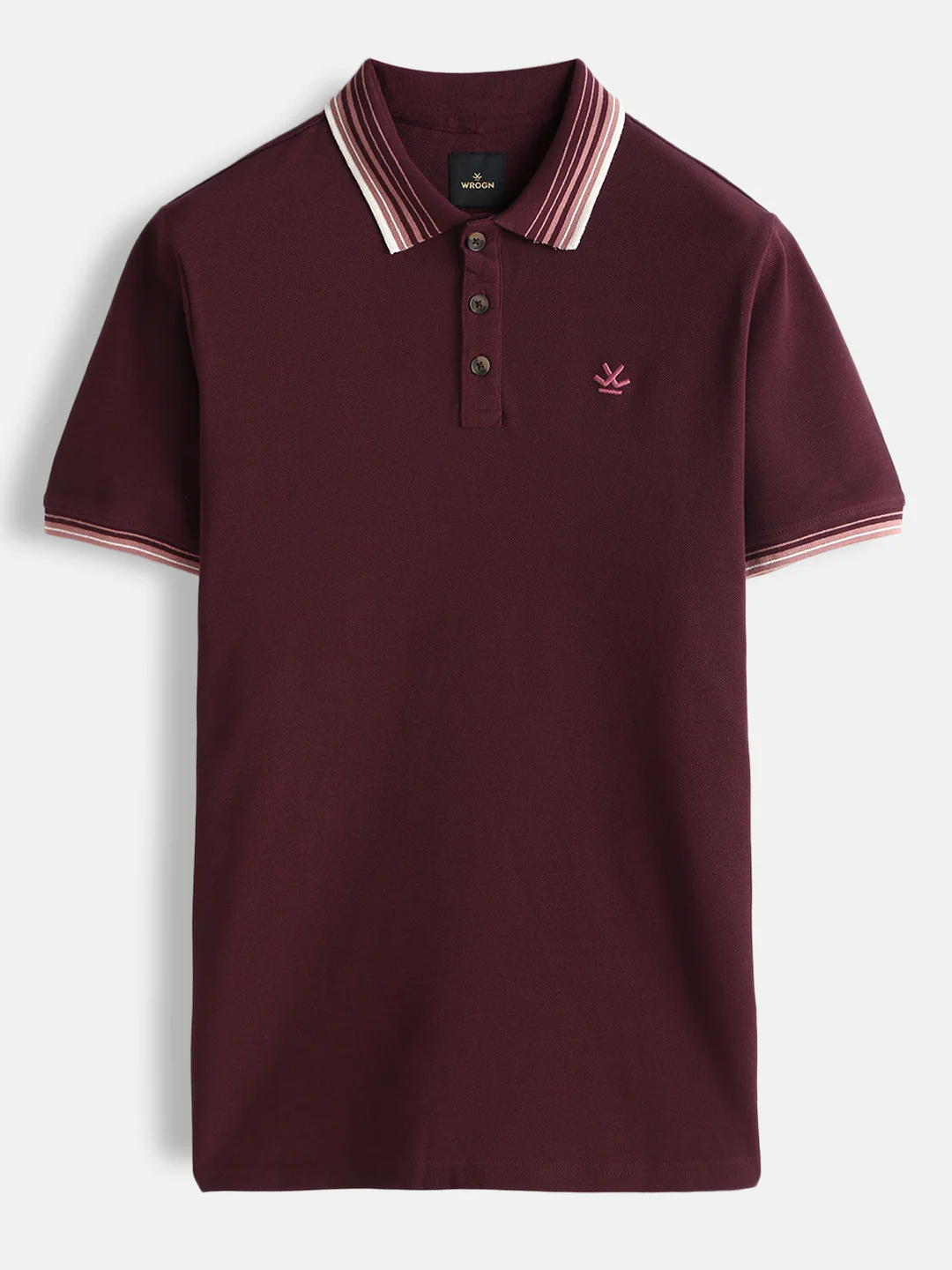 Solid Slim Fit Polo T-Shirt | Maroon