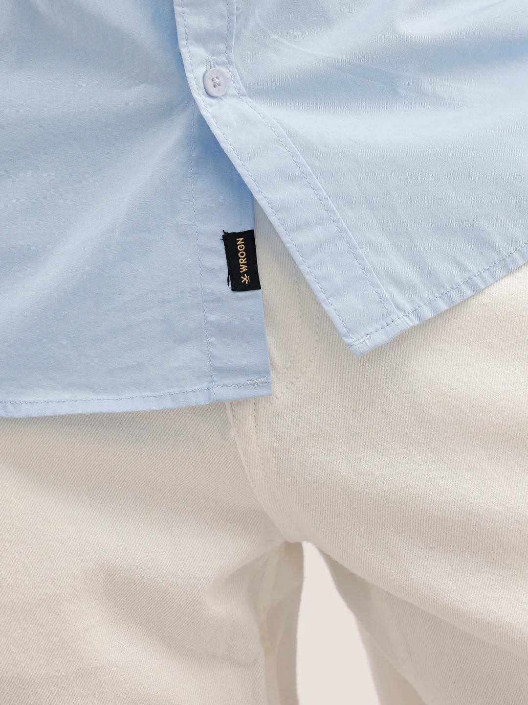 Solid Slim Fit Shirt | Light Blue - Image 5