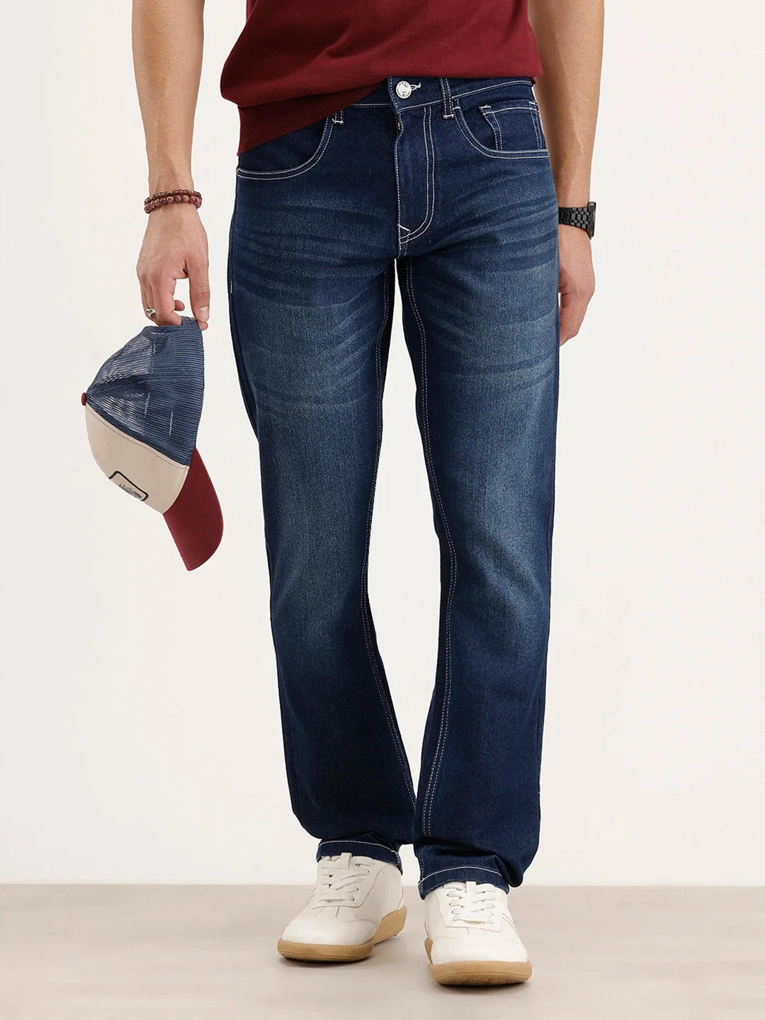 Straight Fit Denim Jeans | Blue