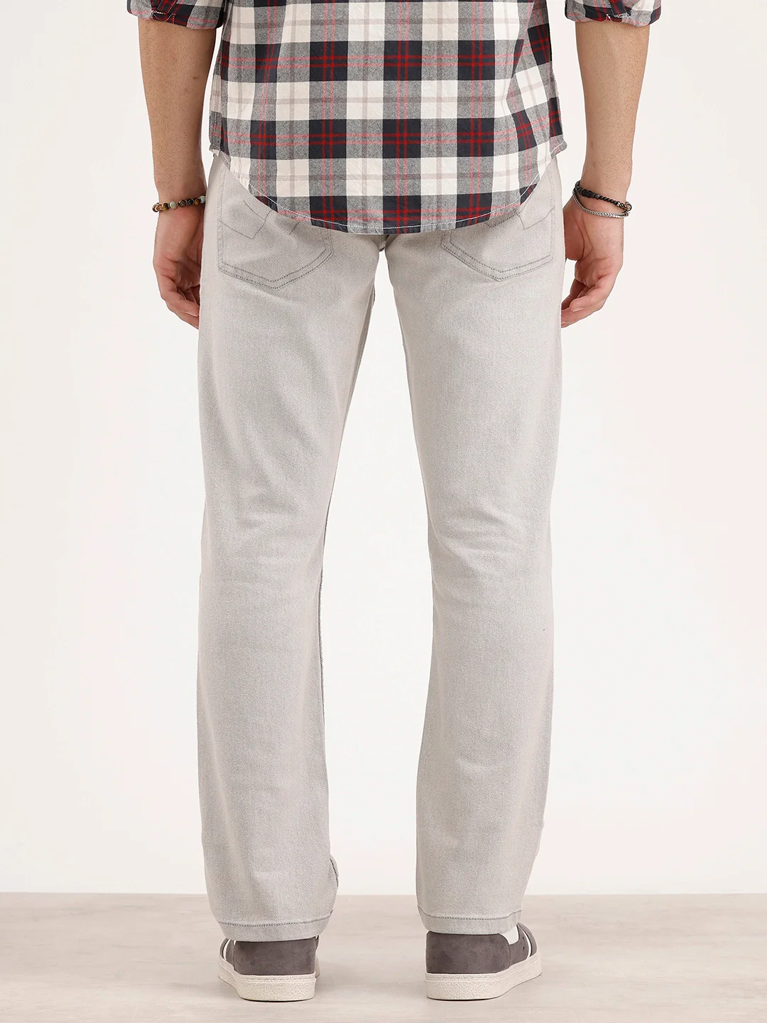 Straight Fit Denim Jeans | Grey - Image 3