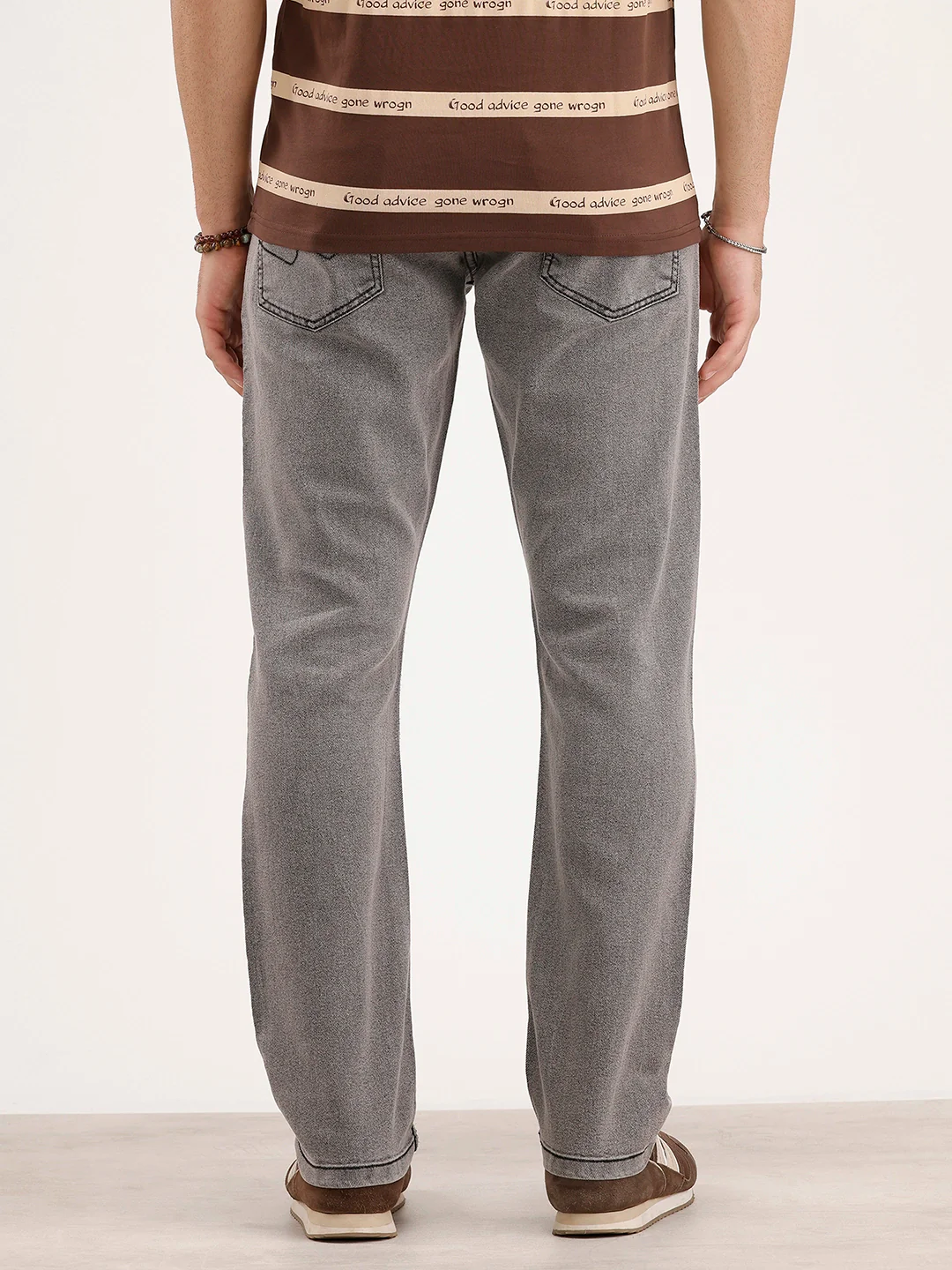Straight Fit Denim Jeans | Grey - Image 3