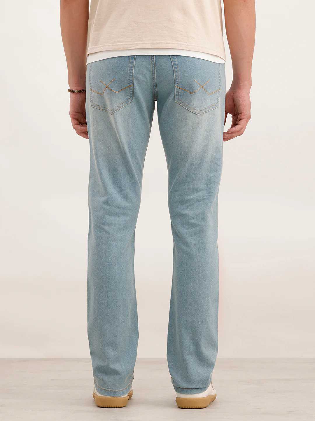 Straight Fit Denim Jeans | Light Blue - Image 3