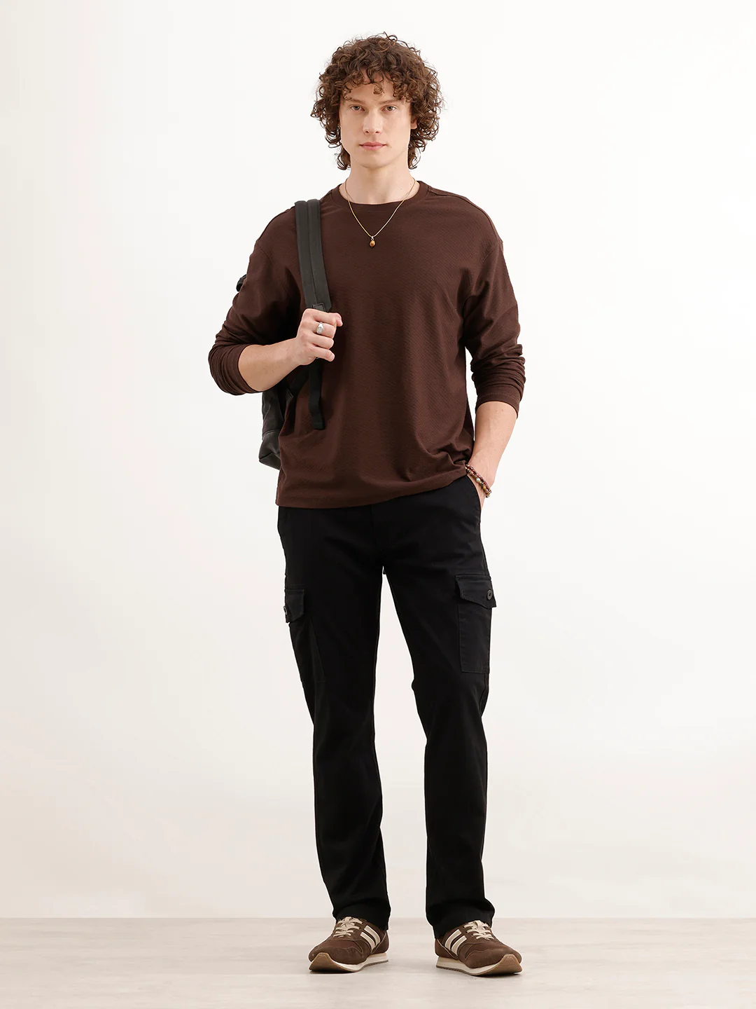 Straight Fit Mens Trouser | Black - Image 2