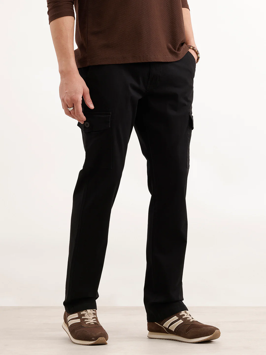 Straight Fit Mens Trouser | Black - Image 4