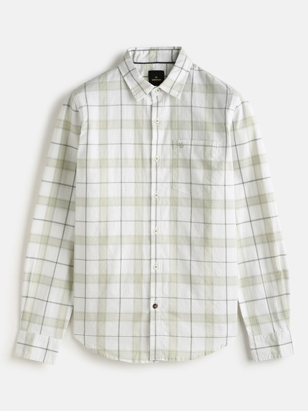 Textured Cotton Slub Shirt | Green - Image 2