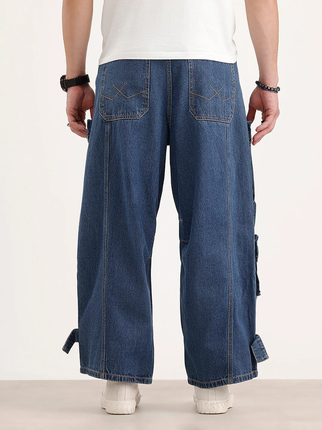 Ultra Utility Baggy Fit Cargo Denim | Navy Blue - Image 3
