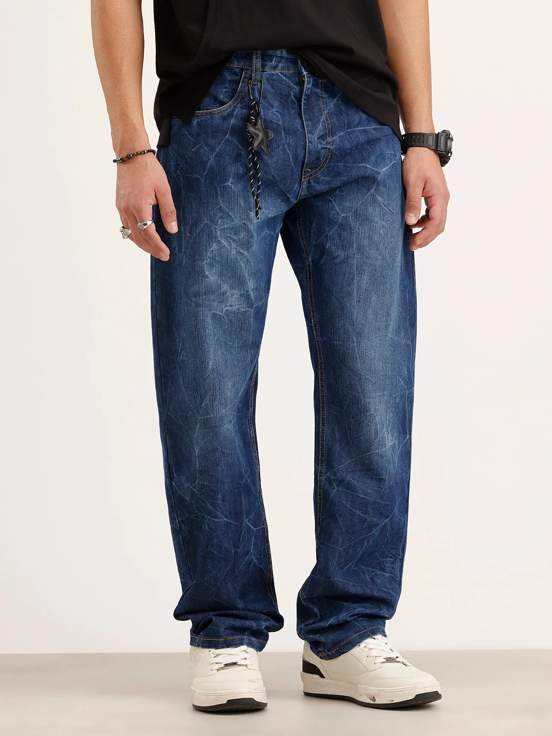 Washed Anti Fit Denim Jeans | Blue