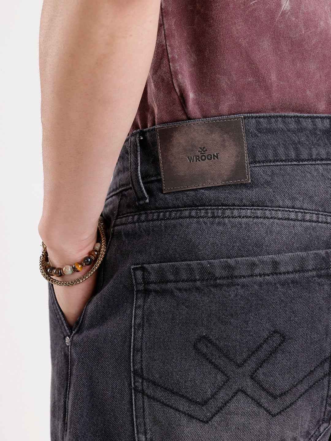 Washed Loose Fit Cargo Denim | Grey - Image 5