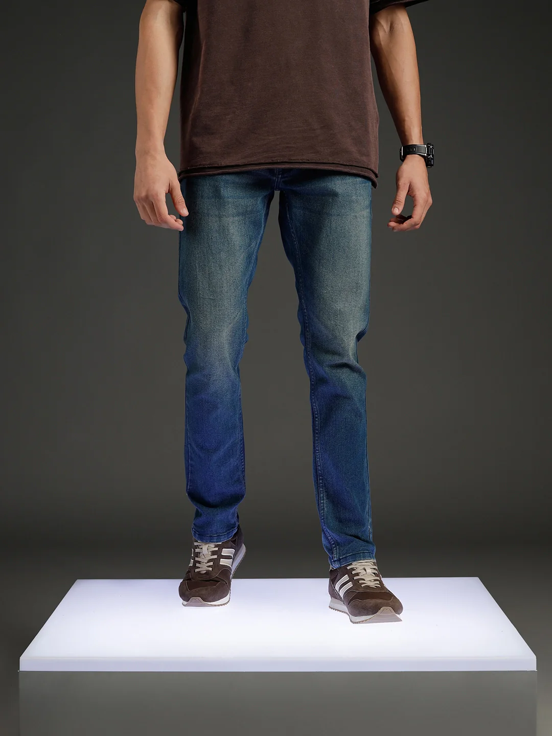 Wrogn Men's Slim Fit Denim Jeans | Blue