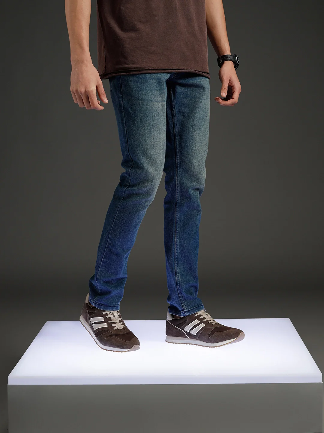 Wrogn Men's Slim Fit Denim Jeans | Blue - Image 4