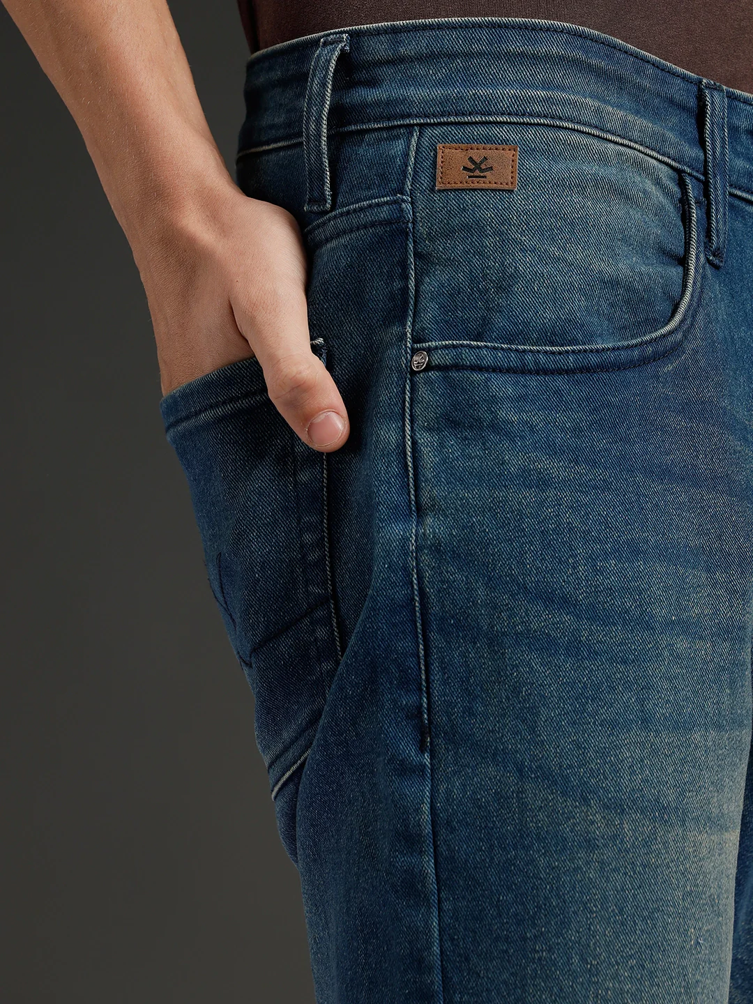 Wrogn Men's Slim Fit Denim Jeans | Blue - Image 5