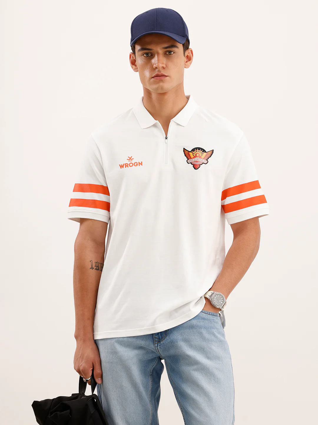 Wrogn x SRH Travel Polo | White - Image 2